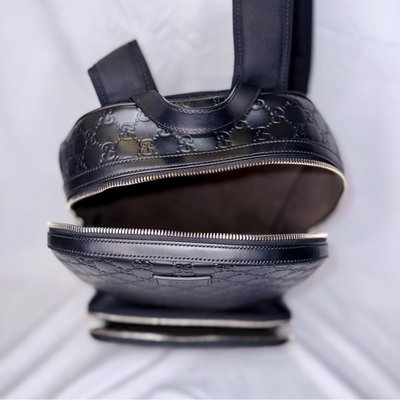 Gucci Black Embossed Backpack - Picture 3 of 7